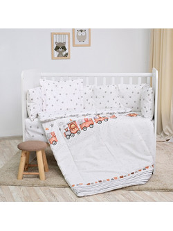 Lorelli Lily Train Σετ Κούνιας Grey 4τμχ 20800146001
