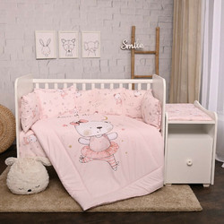Lorelli Trend Ballerina Bear Σετ Κούνιας Pink 5τμχ