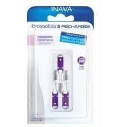 Elgydium Trio Ανταλλακτικά Μεσοδόντια Βουρτσάκια 0.8mm Μωβ 3τμχ