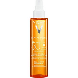 Vichy Capital Soleil Cell Protect Invisible Αντηλιακό Λάδι Προσώπου & Σώματος SPF50+ 200ml