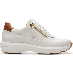Clarks Tivoli Zip Γυναικεία Sneakers Εκρού 26176650