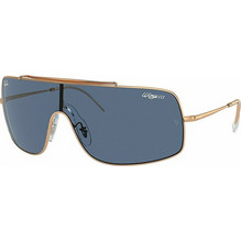 Ray-Ban RB3897 920280 Aνδρικά Γυαλιά Ηλίου Μάσκα Μεταλλικά Χρυσά με Μπλε Polarized Φακό