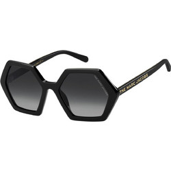 Marc Jacobs MJ521 8079O Γυναικεία Γυαλιά Ηλίου Πολυγωνικά Κοκάλινα Μαύρα με Μαύρο Degradee Φακό