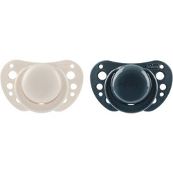 Chicco Physio Air Ανατομικές Ορθοδοντικές Πιπίλες Σιλικόνης 6-16m Μπεζ Γκρι 2τμχ