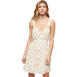 Superdry Mini Καλοκαιρινό Βραδινό Φόρεμα Floral Εκρού W8011624A-RL9