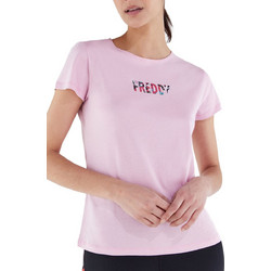 Freddy Γυναικείο Αθλητικό T-Shirt Ροζ S2WFTT1-P116