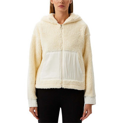 Ice Play Γυναικεία Ζακέτα Fleece Κοντή με Κουκούλα και Φερμουάρ Λευκή 23IU2M0E10168