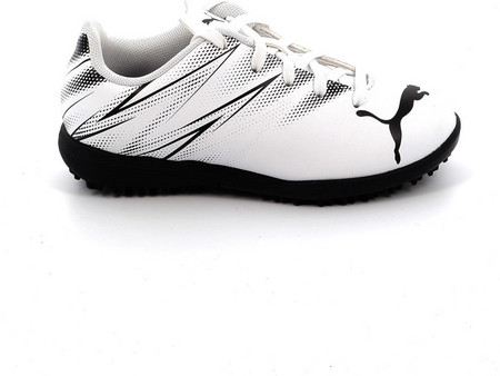 Puma Attacanto TT JR 107481-05 Παιδικά Ποδοσφαιρικά Παπούτσια Με Σχάρα Λευκά Μαύρα