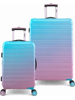 Ifly Fibertech Ombre Σετ Βαλίτσες 2τμχ Καμπίνας & Μεγάλη Cotton Candy