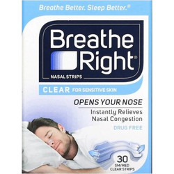 Breathe Right Nasal Strips Clear 30τμχ
