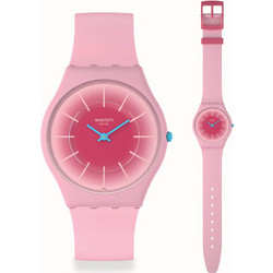 Swatch Γυναικείο Ρολόι με Ροζ Καουτσούκ Λουράκι SS08P110