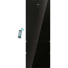 Haier HTW7720DNGB Ψυγειοκαταψύκτης 483lt Full No Frost Υ200.6xΠ70xΒ67.5cm Μαύρος