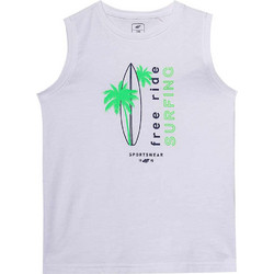 4F Παιδικό T-Shirt Αμάνικο Λευκό JWSS24-TSLEM040-10S