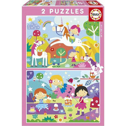 Παιδικό Puzzle Educa Fantasy World 2x48 Κομμάτια