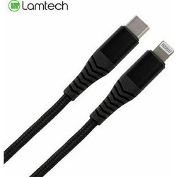 Lamtech Braided USB-C to Lightning Cable 2m Black LAM021851