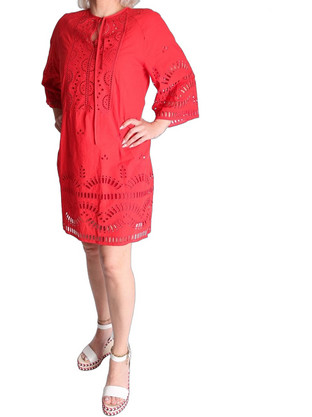 Sfizio Mini Καθημερινό Φόρεμα Κόκκινο 24FE6144BRODERI