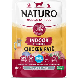 Naturo Adult Sterilised Pate with Chicken 85gr