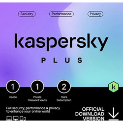 Kaspersky Plus για 1 Συσκευή και 2 Έτη Χρήσης (Ηλεκτρονική Άδεια)