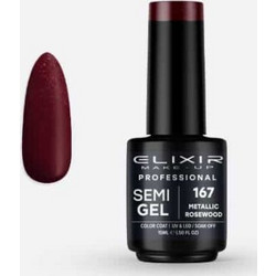 Elixir Semigel 167 Metallic Rosewood Ημιμόνιμο Βερνίκι Νυχιών 15ml