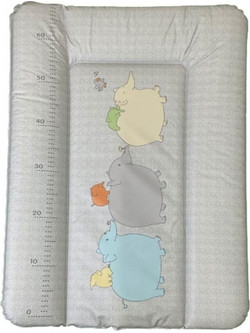 Lorelli Elephants Μαλακή Αλλαξιέρα Μωρού Πλαστική 70x50cm Γκρι