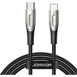 Joyroom Star-Light Braided LED USB-C to Lightning Cable 30W 1.2m Black SA27-CL3