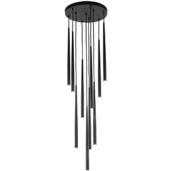 TK Lighting Piano Κρεμαστό Φωτιστικό Οροφής Πολύφωτο Μαύρο 10114
