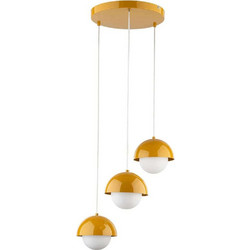TK Lighting Bono Κρεμαστό Φωτιστικό Οροφής Τρίφωτο G9 Κίτρινο 10266