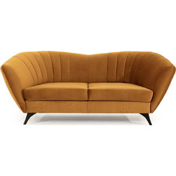 PoliHome Eladio Τριθέσιος Καναπές Πορτοκαλί 240x90x88cm 162527299