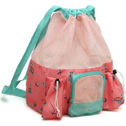 Kiokids Υφασμάτινη Τσάντα Θαλάσσης Πλάτης Αδιάβροχη Ροζ 40x30cm 3800