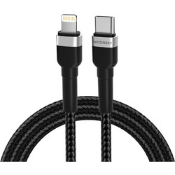 Wozinsky WNBCL2 Braided USB-C to Lightning Cable 30W 2m Black 5907769308765