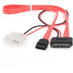 Gembird CC-SATA-C2 Καλώδιο Τροφοδοσίας 7-Pin SATA III to 22-Pin SATA & 4-Pin Molex Male 0.35m Red
