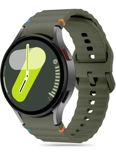 Tech-Protect Silicone Sport Λουράκι Σιλικόνης Army Green (Samsung Galaxy Watch 4 / 5 / 5 Pro / 6 / 7 / FE)