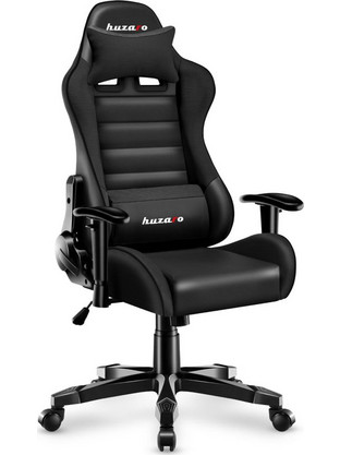 Huzaro Force 4.4 Καρέκλα Gaming Δερματίνης με Ρυθμιζόμενα Μπράτσα Μαύρη