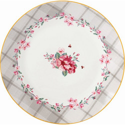 Karvounis Bros Floral Paris Roses Σετ Πιάτα Πάστας Πορσελάνης Ροζ Γκρι 7τμχ 28100-82119