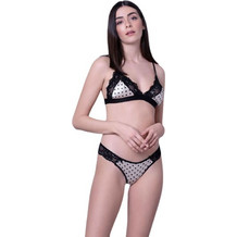 Milena By Paris Bralette χωρίς Μπανέλα Εκρού Μαύρο 10153