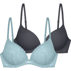 Dorina Radha Σουτιέν Push Up με Μπανέλα Γαλάζιο Ανθρακί FXPG0027LA141-2X0389