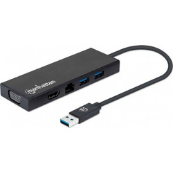 Manhattan USB-A Docking Station με HDMI Ethernet