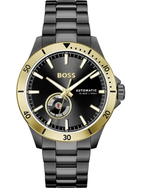 Hugo Boss Troper Ανδρικό Ρολόι Αυτόματο με Μαύρο Μεταλλικό Μπρασελέ 1514203
