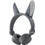 Kidywolf Kidyears Crad Ενσύρματα & Ασύρματα Bluetooth Παιδικά Ακουστικά On Ear Γκρι