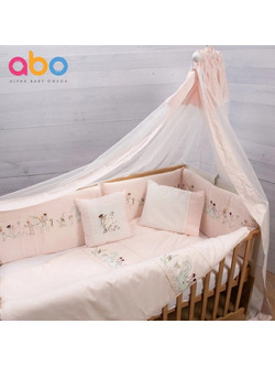 Abo Fairytale Σετ Κούνιας Pink 9τμχ