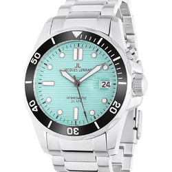 Jacques Lemans Hybromatic Diver Ανδρικό Ρολόι Αυτόματο με Ασημί Μεταλλικό Μπρασελέ 1-2170I
