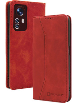 Bodycell Pu Leather Book Red (Xiaomi 12 Pro)