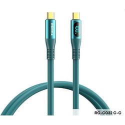 Remax RC-C032 LED USB-C to USB-C 100W 1.2m Green RC-C032