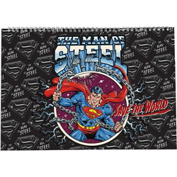 Graffiti DC Superman Μπλοκ Ζωγραφικής A4 40 Φύλλων με Αυτοκόλλητα 22568