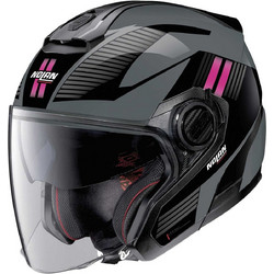 Nolan N40-5 Black Grey Fuchsia 33 Κράνος Μηχανής Jet