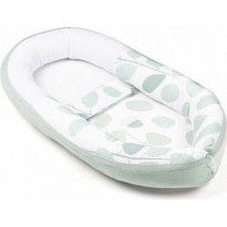 Doomoo Cocoon Leaves Aqua Green Βρεφικό Μαξιλάρι Φωλιά 80x50cm