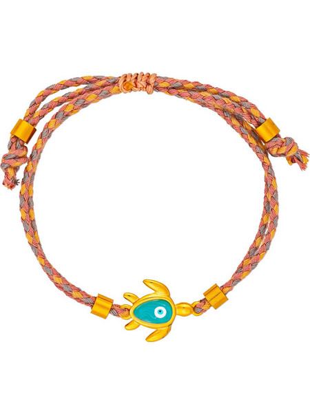 Excite-Fashion Γυναικείο Βραχιόλι Μακραμέ με Ματάκι από Κορδόνι Επιχρυσωμένο B-1778-04
