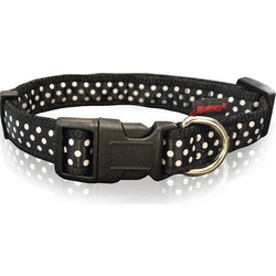 Pet Interest Dots Line Κολάρο Σκύλου Μαύρο 1.5x22-40cm