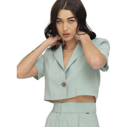Staff Charlotte Γυναικείο Σακάκι Κοντό Υφασμάτινο Πράσινο Mint 65-003.047.Ν0138