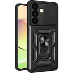 Bodycell Armor Slide Ring Holder Back Cover Black (Samsung Galaxy S24)